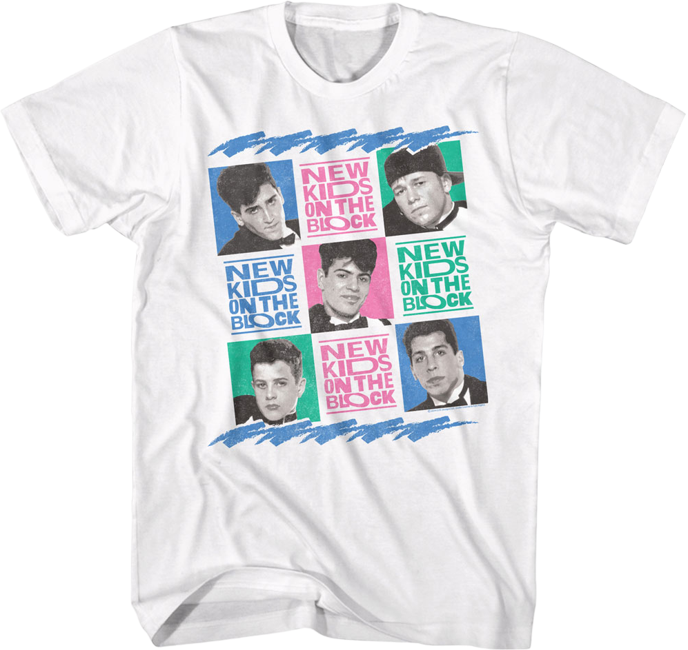 Retro Tuxes In Squares New Kids On The Block T-Shirt Hoodie, Sweatshirt | CiraTrend.com (Image 1)