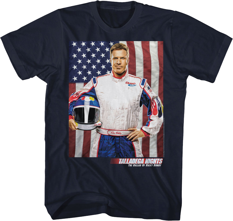 Ricky Bobby American Flag Talladega Nights T-Shirt Hoodie, Sweatshirt | CiraTrend.com (Image 1)