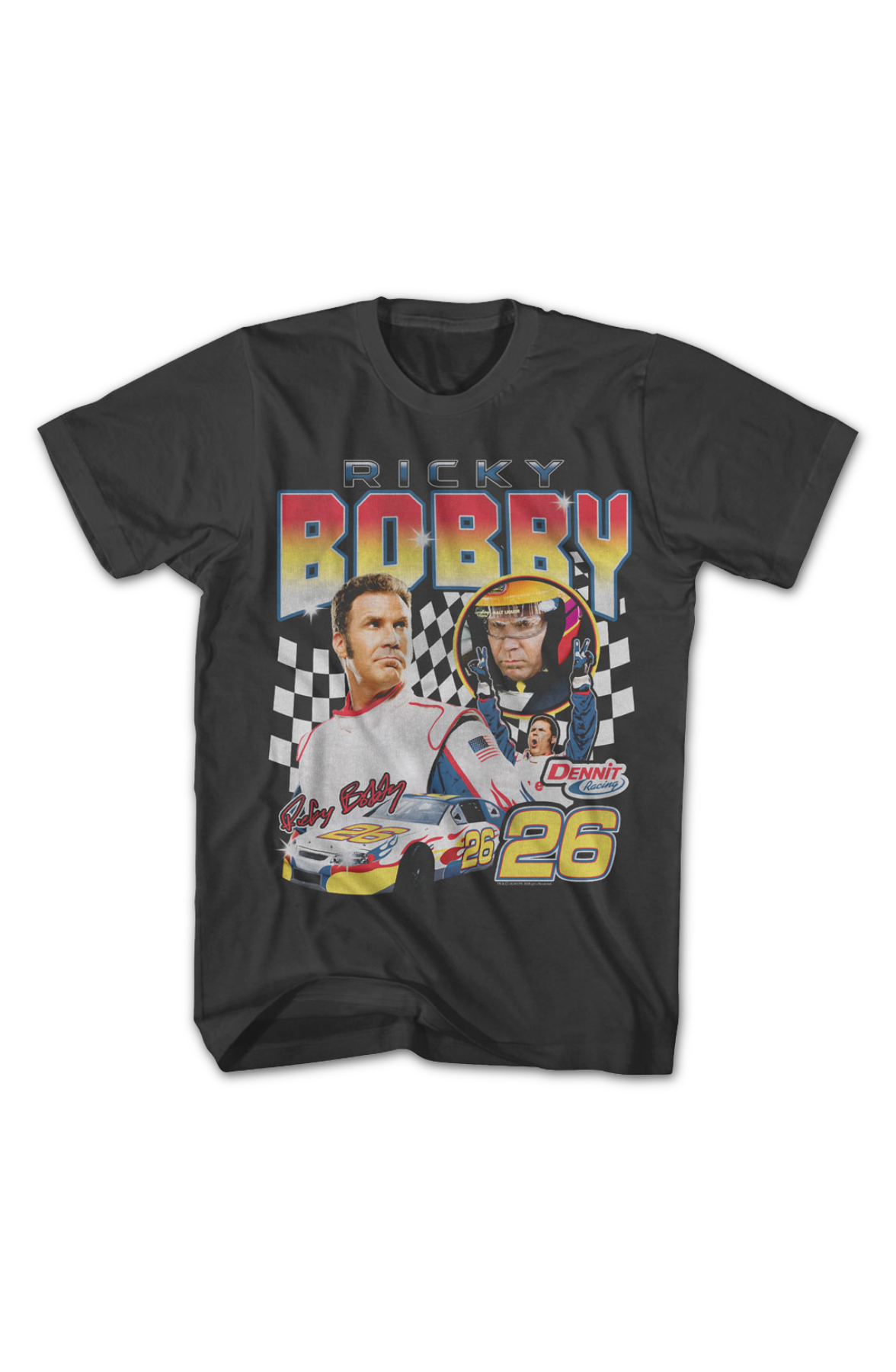 Ricky Bobby Checkered Flag Collage Talladega Nights T-Shirts, Hoodie, Sweatshirt