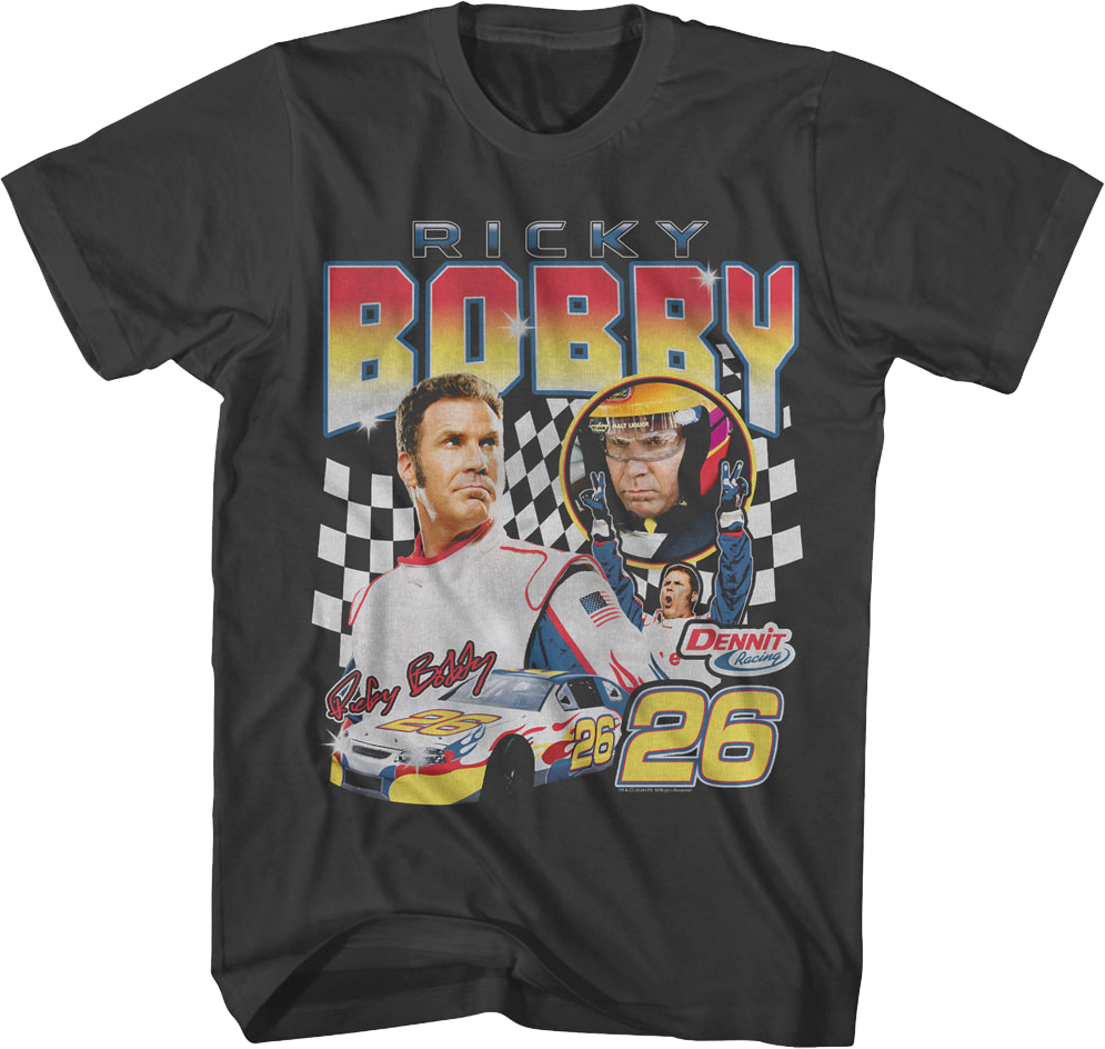 Ricky Bobby Checkered Flag Collage Talladega Nights T-Shirts, Hoodie, Sweatshirt