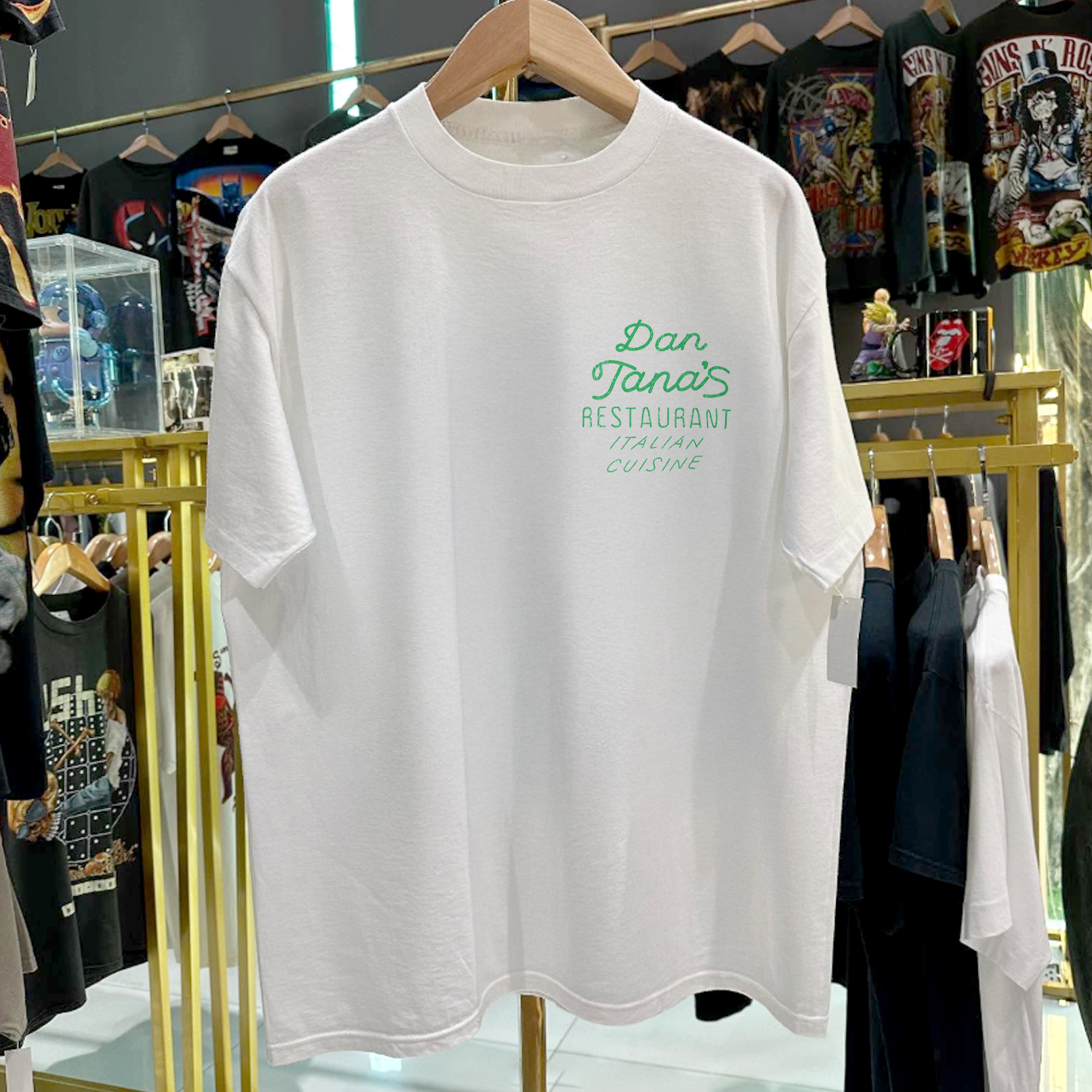 90s DAN TANA'S 'ITALIAN CUISINE' PROMO RARE WASHED WHITE T-SHIRT