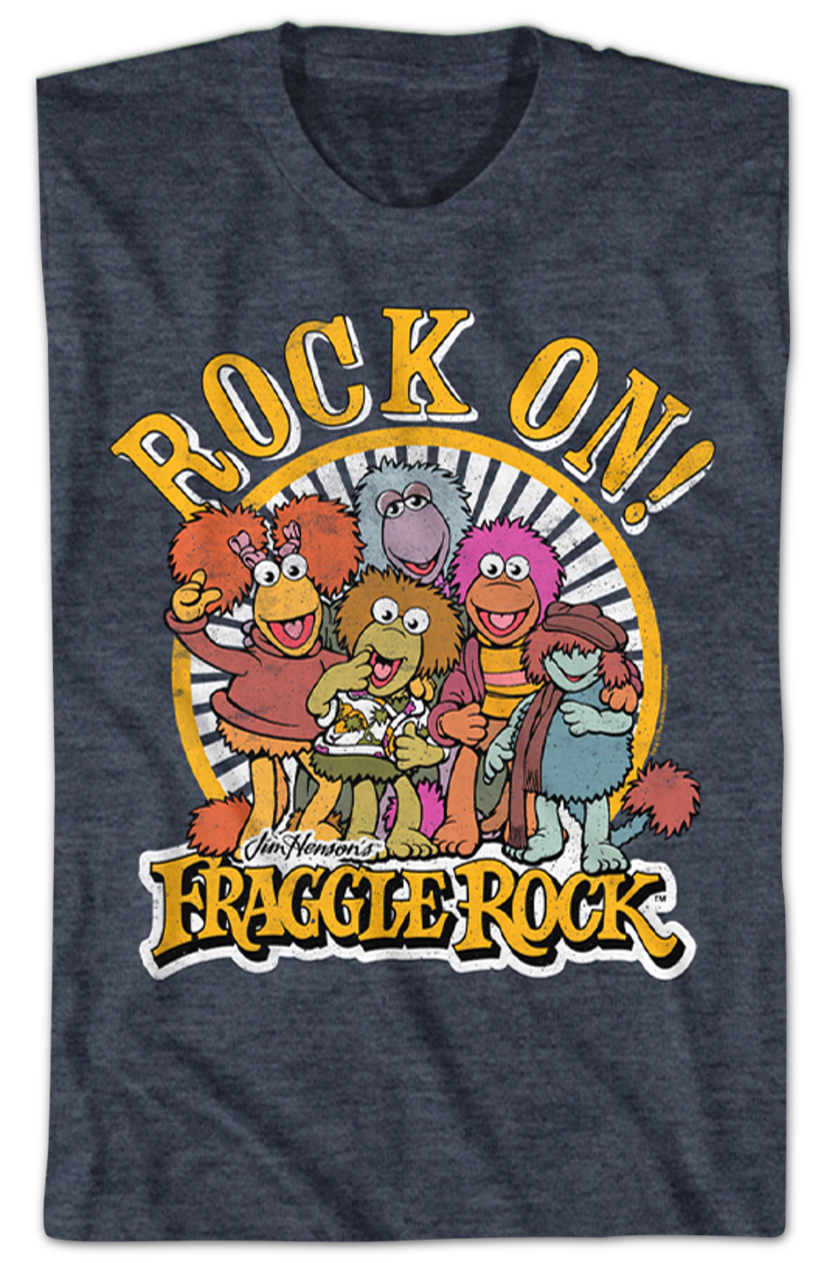 Distressed Rock On Fraggle Rock T-Shirt Hoodie, Sweatshirt | CiraTrend.com (Image 2)