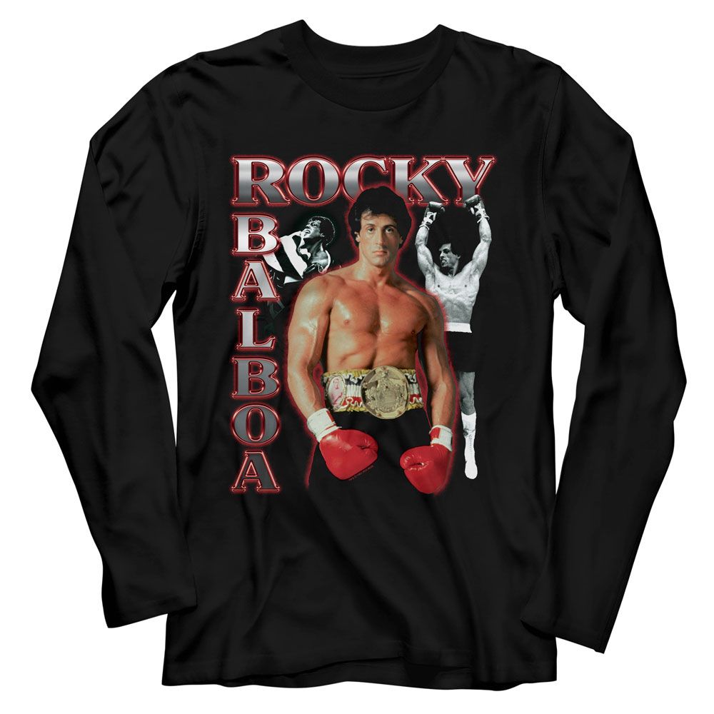 Rocky - Three Photo Collage Long Sleeve Tee Hoodie, Sweatshirt | CiraTrend.com