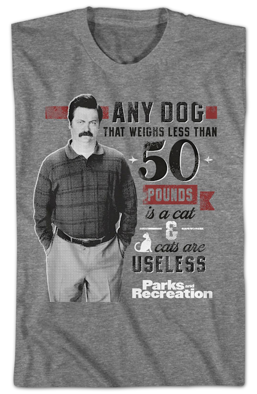 Ron Swanson Cats Are Useless Parks And Recreation T-Shirt Hoodie, Sweatshirt | CiraTrend.com (Image 2)
