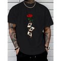 rose print comfortable and soft tee shirt, Tees for Men, Casual Short Sleeve T-shirt for summer Made in USA Hoodie,...