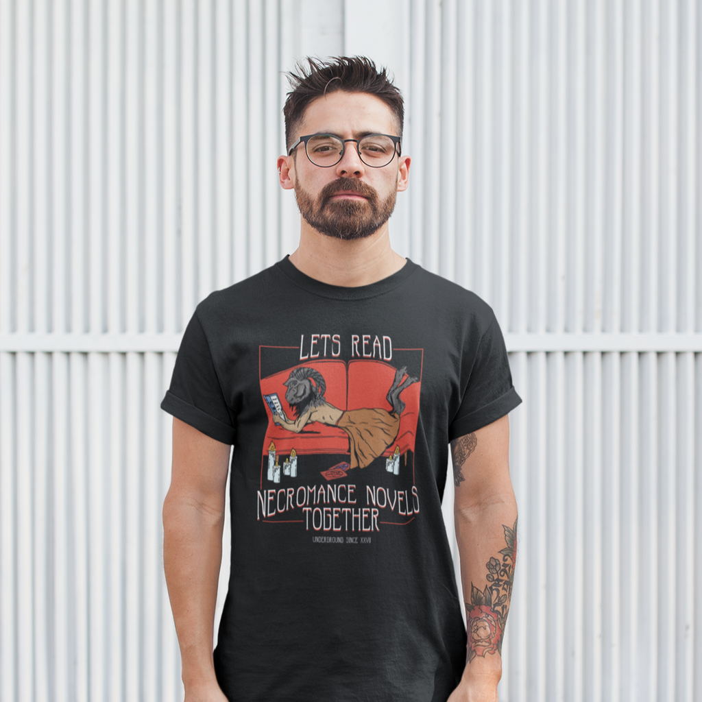 Let's Read Necromance Novels Together T-Shirt Hoodie, Sweatshirt | CiraTrend.com (Image 3)