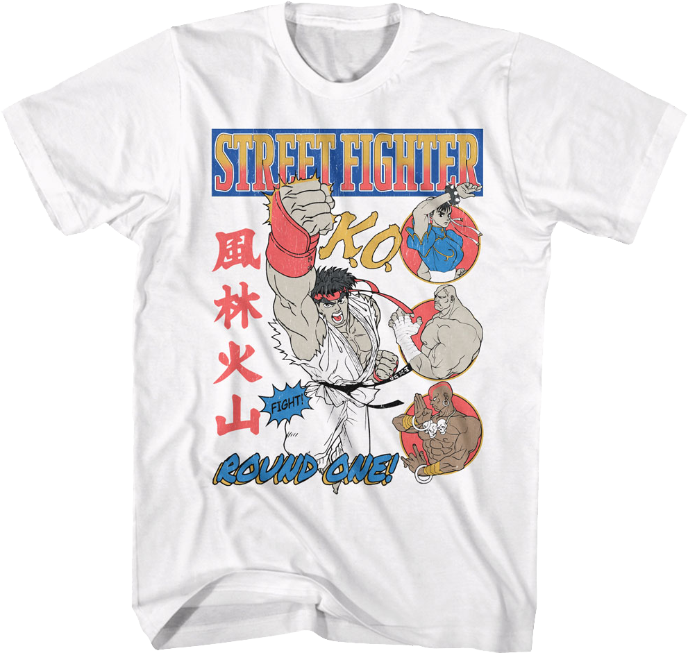Round One Street Fighter T-Shirt Hoodie, Sweatshirt | CiraTrend.com (Image 1)