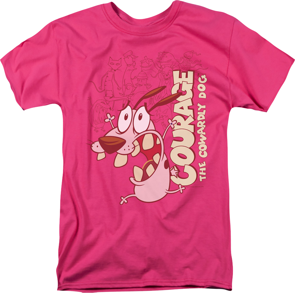 Running Scared Courage The Cowardly Dog T-Shirt Hoodie, Sweatshirt | CiraTrend.com (Image 1)
