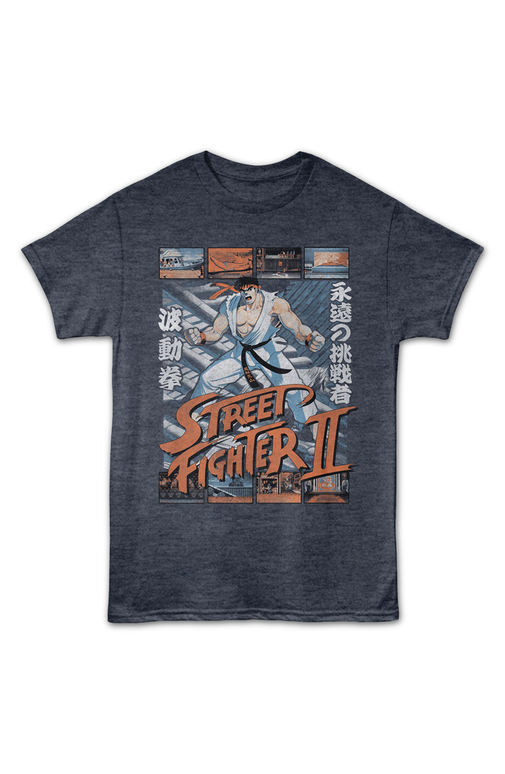 Ryu Fight Scenes Street Fighter II T-Shirt Hoodie, Sweatshirt | CiraTrend.com (Image 2)