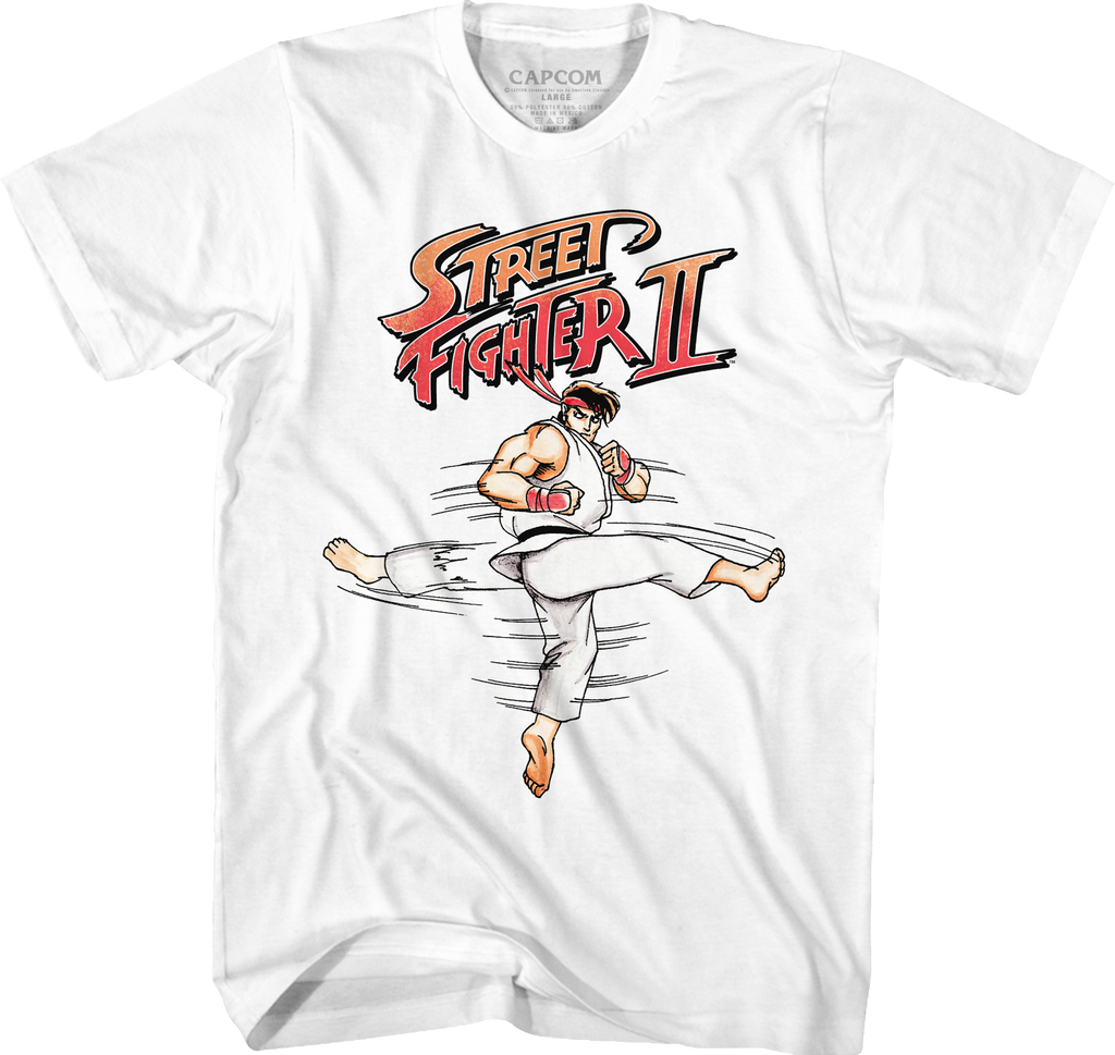 Ryu Hurricane Kick Street Fighter II T-Shirt Hoodie, Sweatshirt | CiraTrend.com (Image 1)