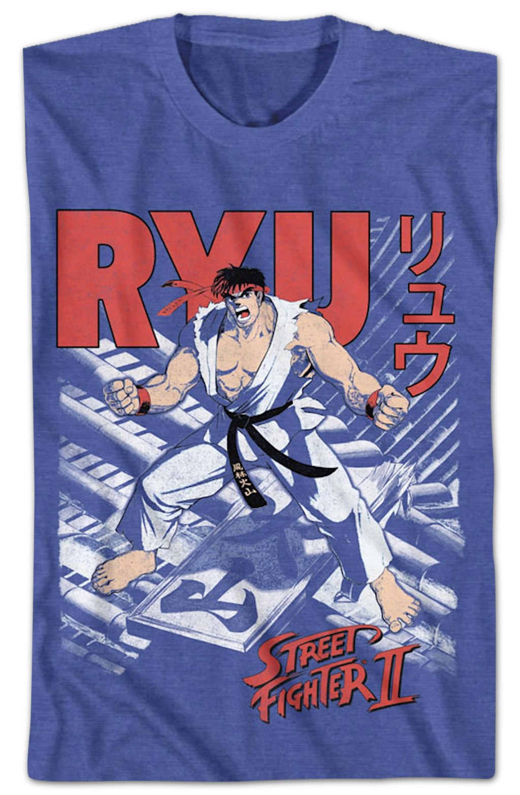 Ryu Japanese Text Street Fighter II T-Shirt Hoodie, Sweatshirt | CiraTrend.com (Image 2)
