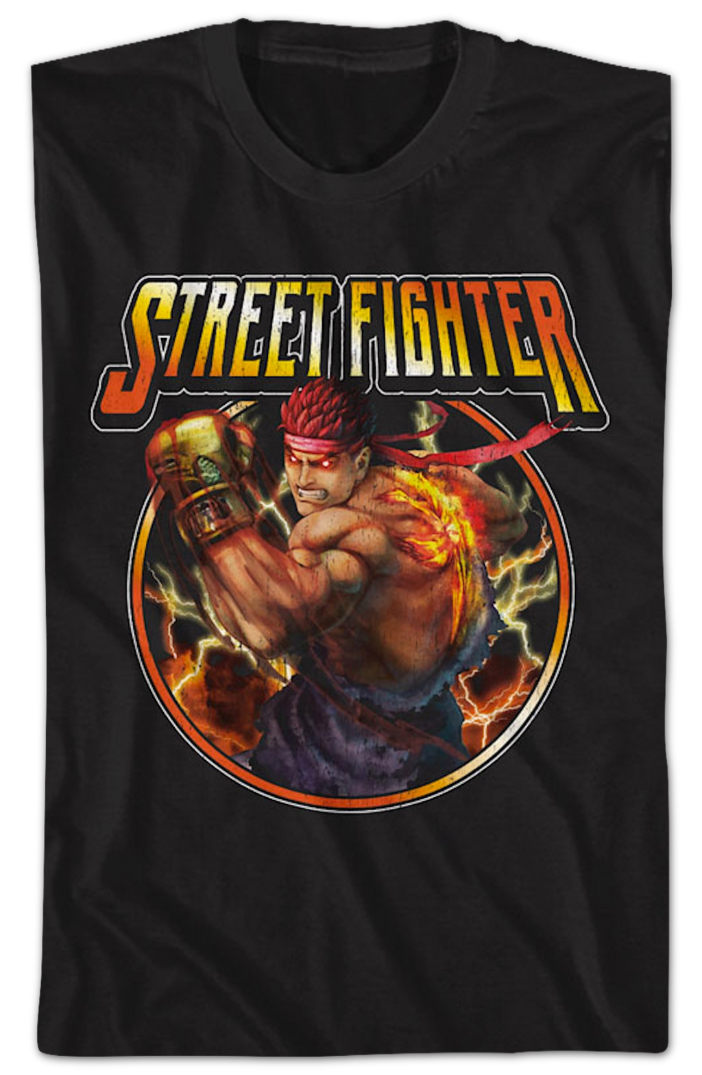 Ryu Lightning Bolts Street Fighter T-Shirt Hoodie, Sweatshirt | CiraTrend.com (Image 2)