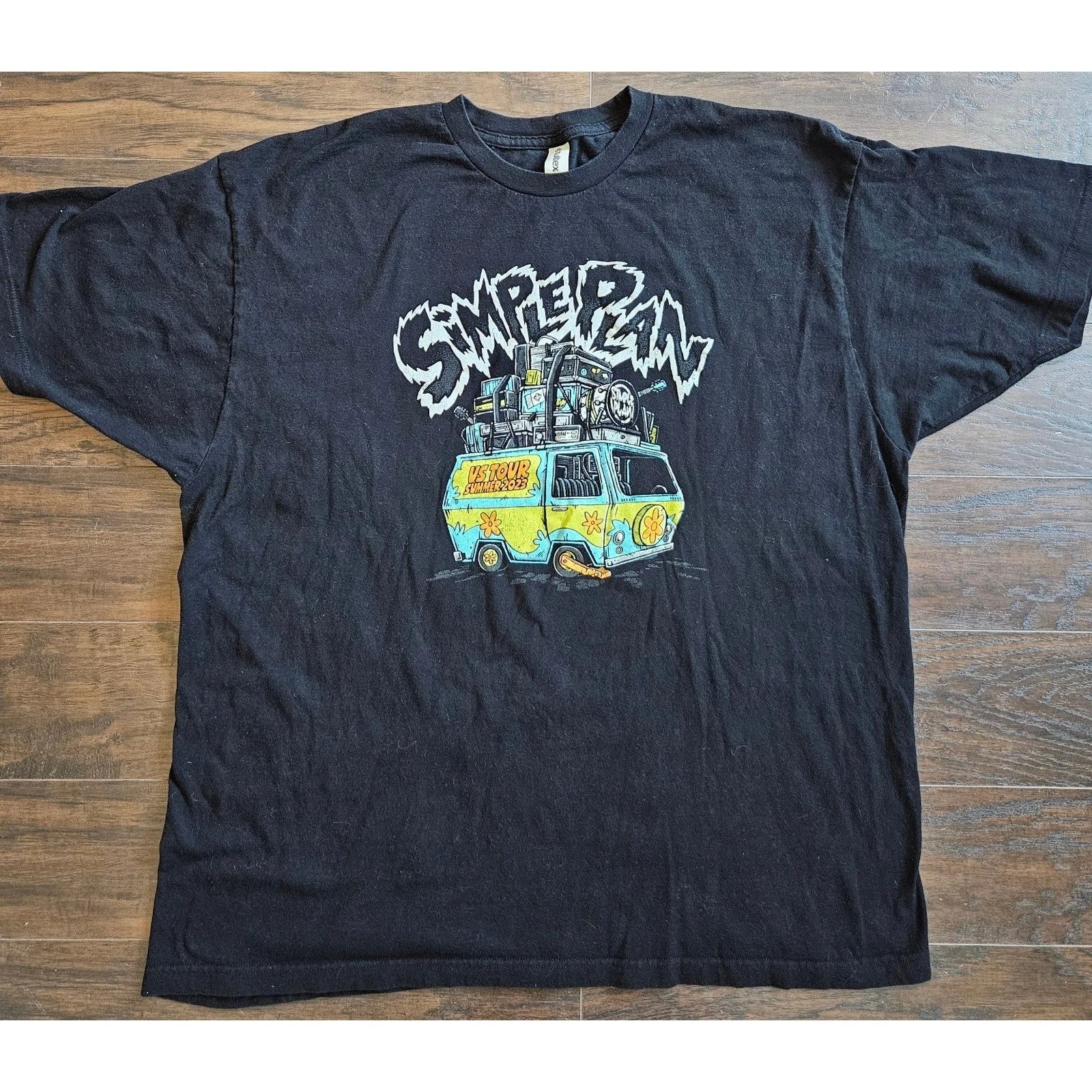 Simple Plan Scooby Doo Mystery Machine Tour T-Shirt 2023 Adult Size XXL Cotton