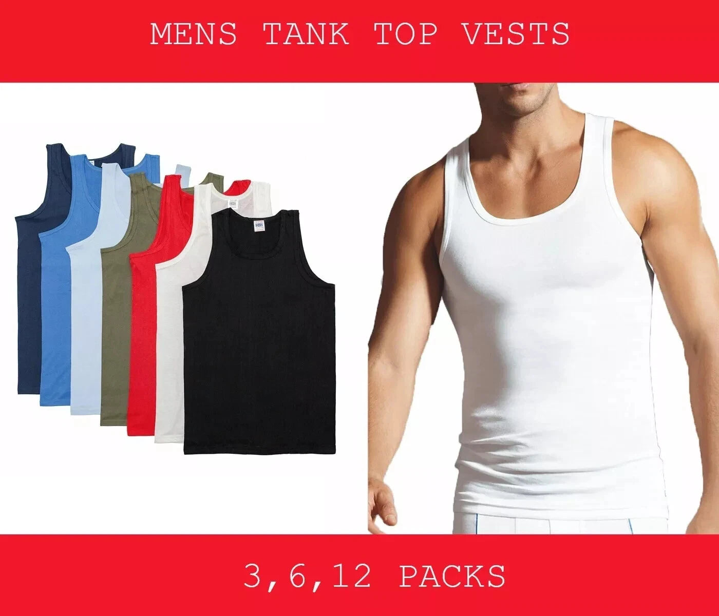 12x MENS VEST 100% Cotton TANK TOP SUMMER TRAINING GYM VEST MULTI PACK PLAIN LOT