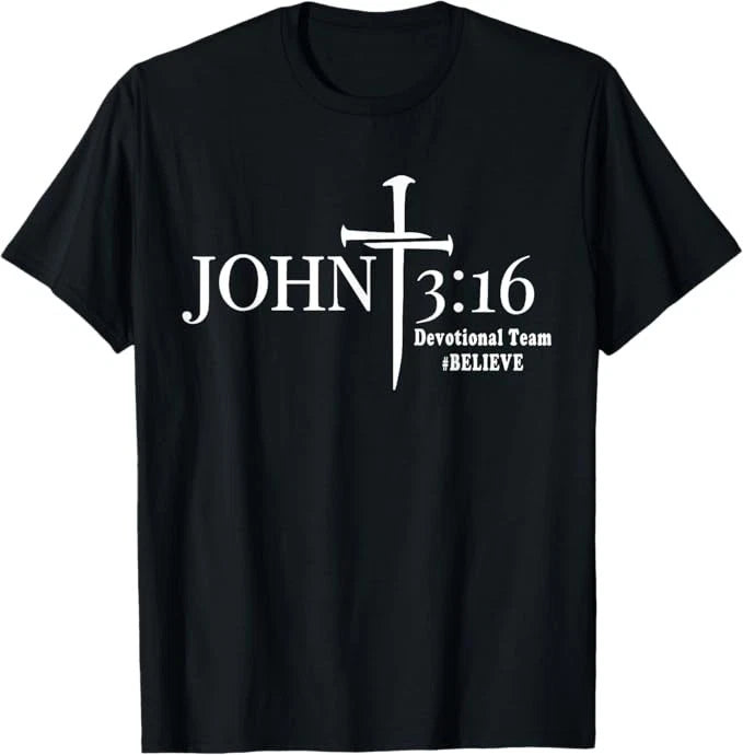 John 3 16 Devotional Team God Christian T-Shirt