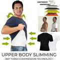 Men Body Toning T-shirt The UltraDurable Body Compression Shapewear Slimming Top