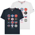 Mens Lambretta Iconic Badge Retro Mod Ska Casual T-Shirts Sizes M to 4XL