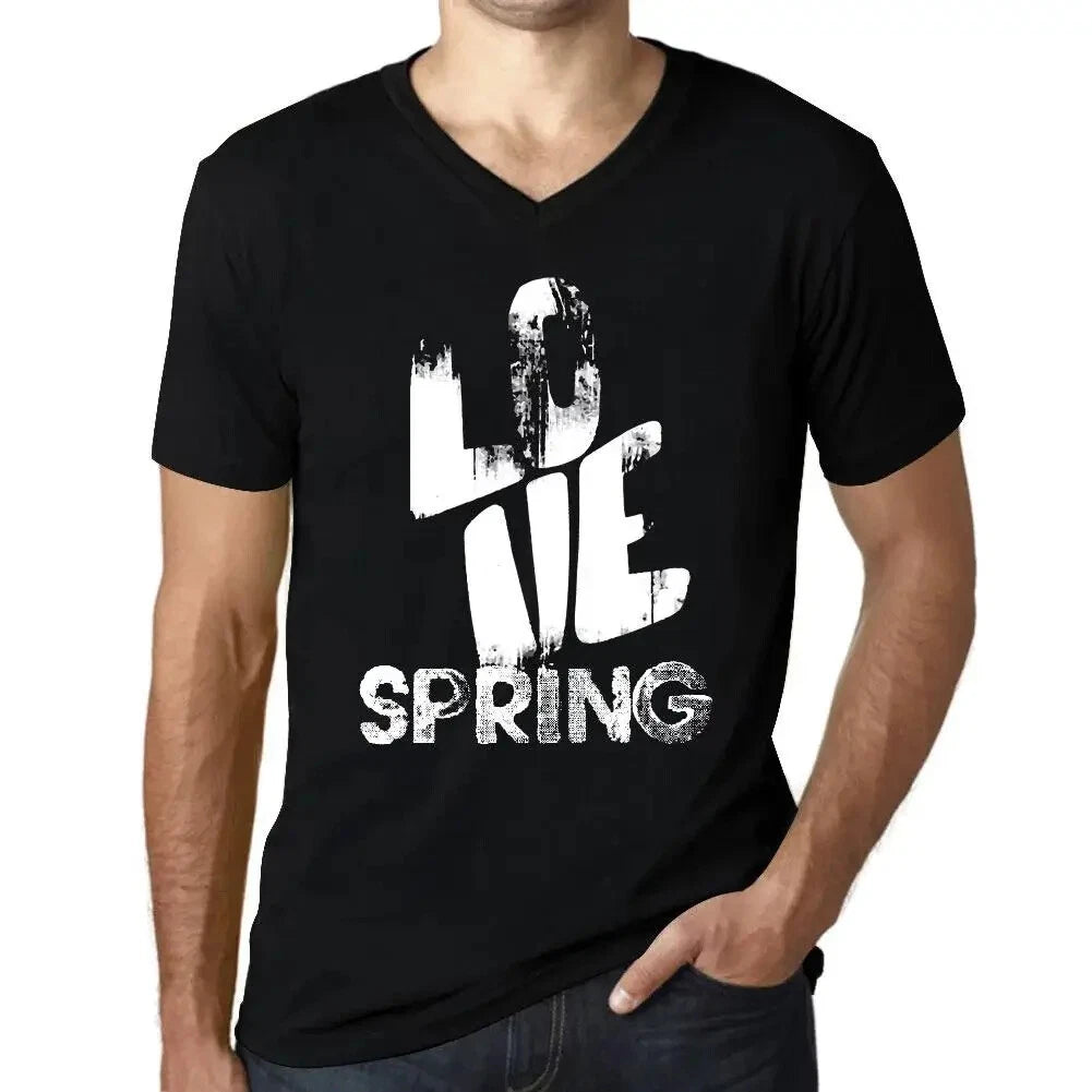 Men's Graphic T-Shirt V Neck Love Spring Eco-Friendly Limited Edition