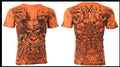XTREME COUTURE by AFFLICTION Orange OFFERING Short Sleeve Slim Fit T-shirt NWT