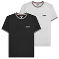 Mens Lambretta Classic Two Tone Ringer Retro Casual T-Shirt Sizes M to 4XL