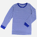 Striped Mens Casual Long Sleeve Cotton T Shirt Round Neck Pullover Top for Men