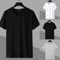 Men's Solid Short Sleeve T Shirt Slim Fit Summer Top Casual Tee Round Neck