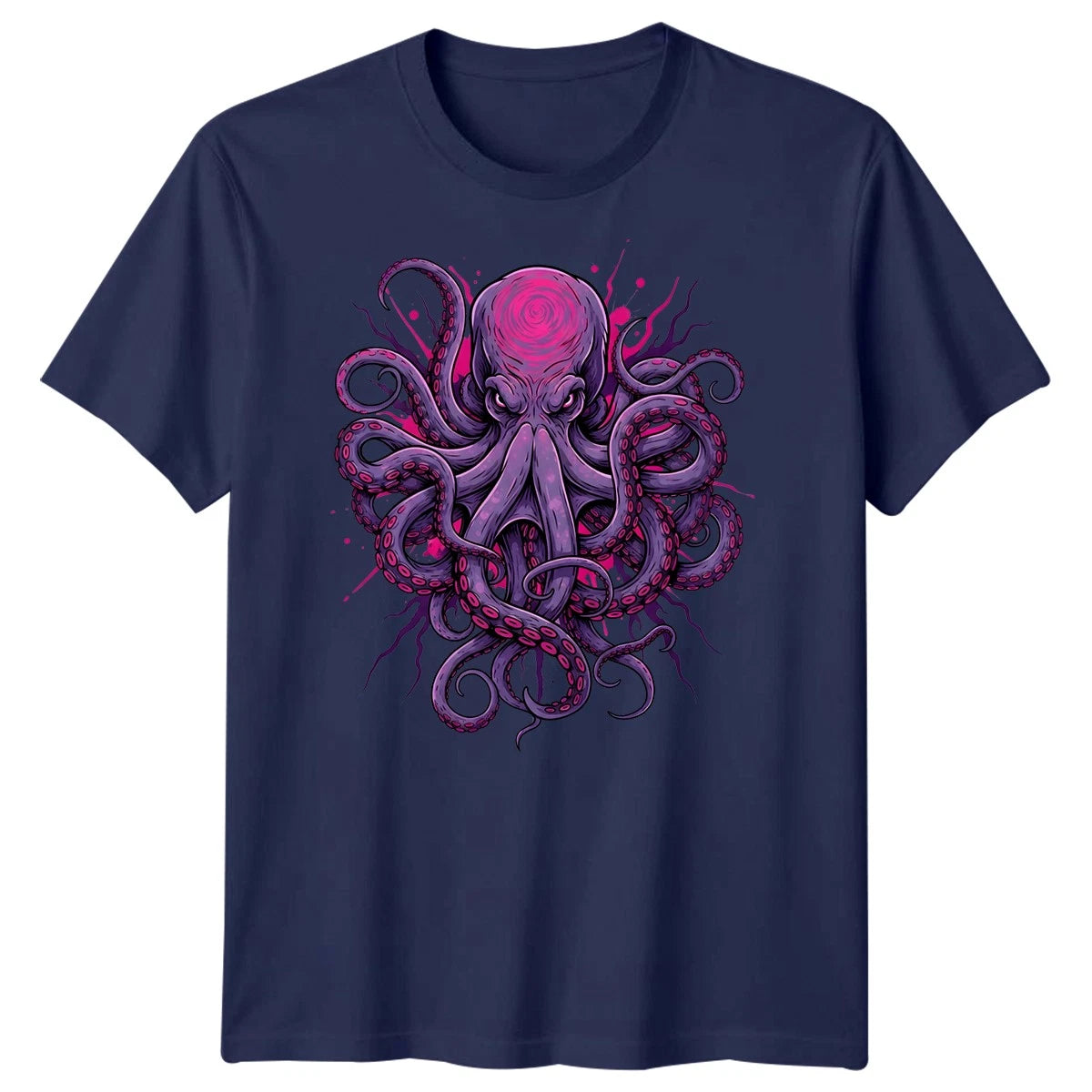 Purple Octopus Marine Animal Mens T-Shirt Graphic Cephalopod Ocean