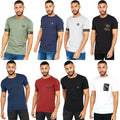 Mens Crosshatch T-Shirt Short Sleeve Crew Neck Casual Soft Cotton Summer Top New