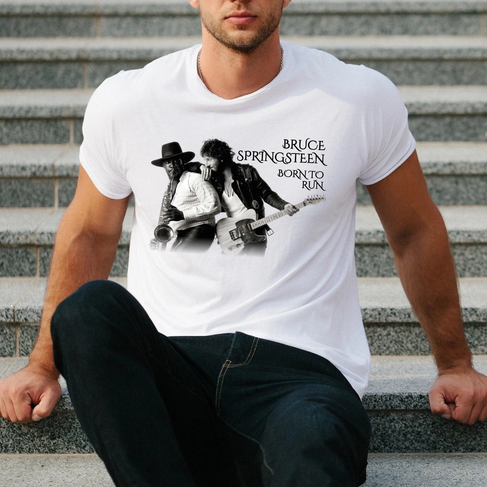 BruCe SPringSteen Shirt Born to Run Music Unisex T-Shirt Gift Fans