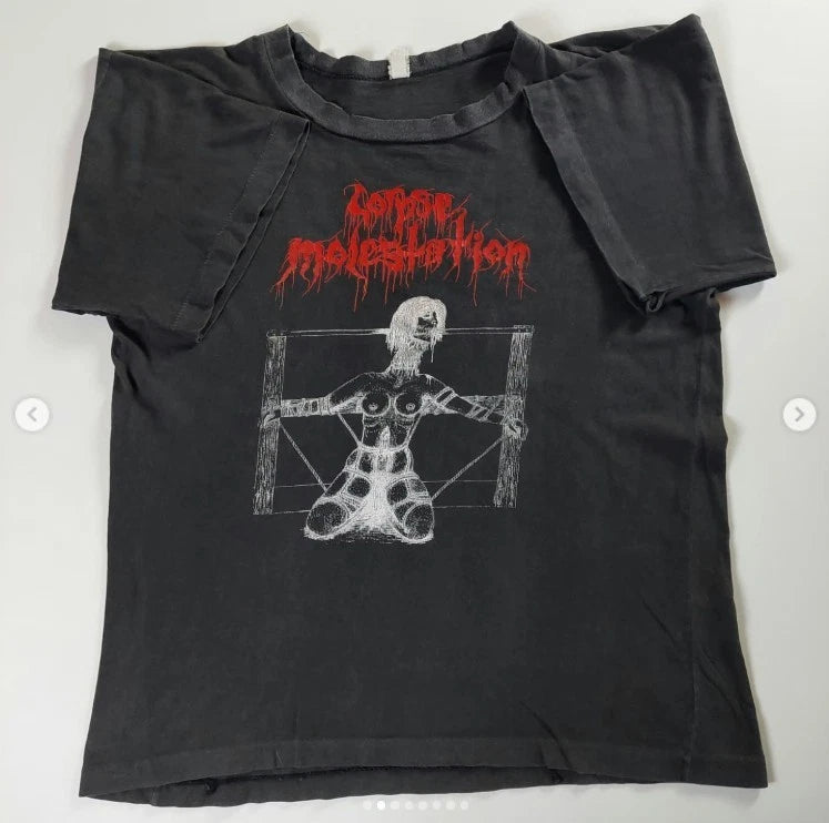 1992 CORPSE MOLESTATION Decension of a Darker Vintage Two Sides T-Shirt Reprint
