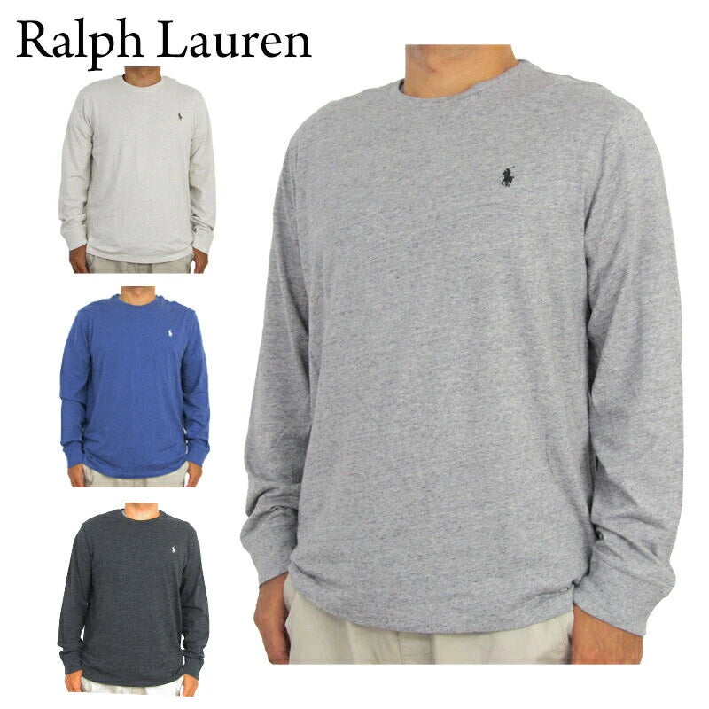 Polo Ralph Lauren Men's Long Sleeve Crewneck T-Shirt with pony - 4 color options