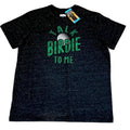 State of Mine Men's Short Sleeve Talk Birdie To Me Golf Black Graphic T-Shirt