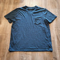 Simply Styled Basic V Neck Striped T-Shirt Mens Size Large