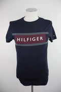 Tommy Hilfiger Mens Slim Fit Vintage Logo T-Shirt Cotton Blue XS