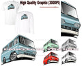 Ford Econoline E Series 1960s Classic Van Model DigiRods Cartoon Car T Shirt