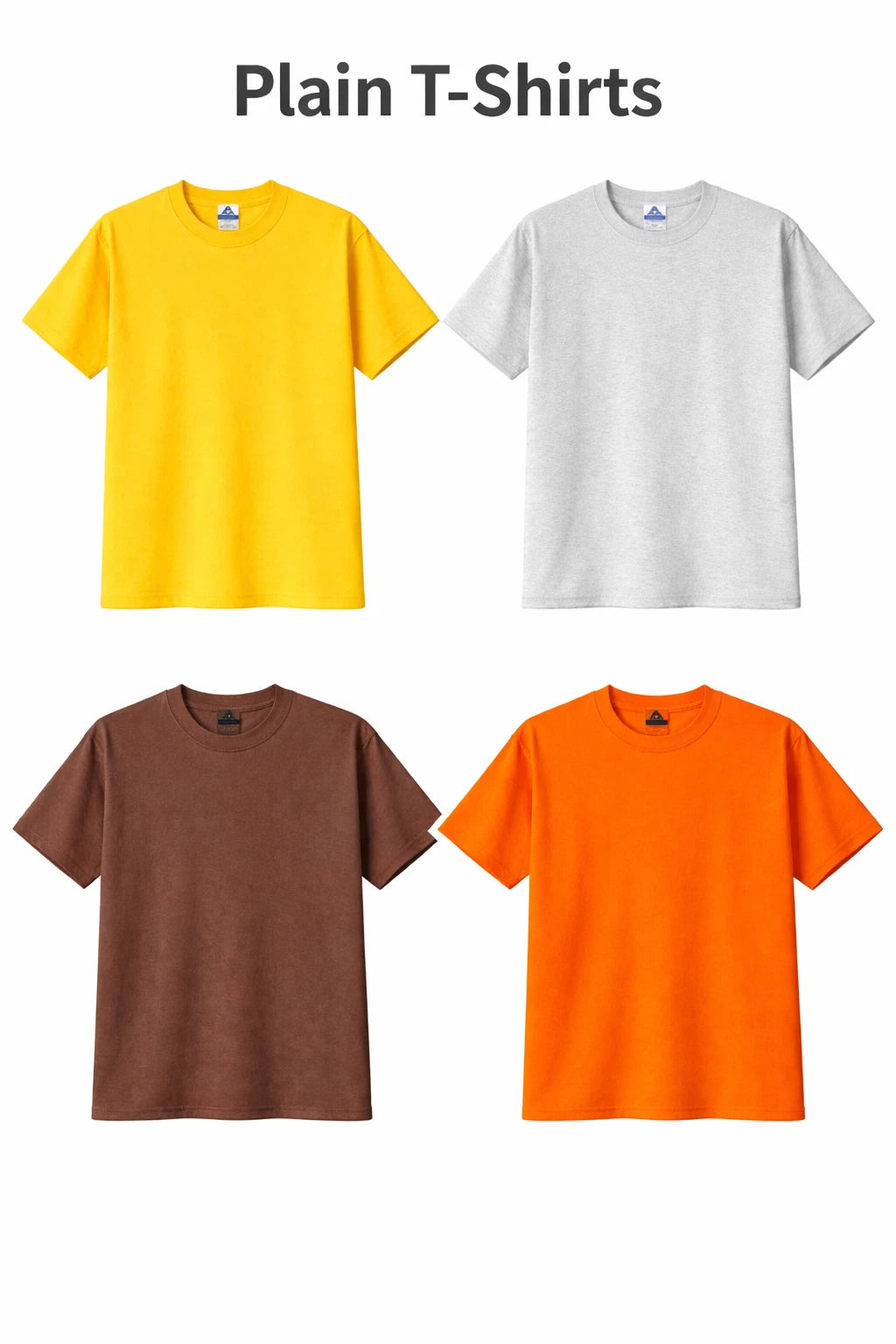 Men’s Multi-Color Crew Neck T-Shirts | Soft Cotton | PACK OF 4 | Size 5X-Large