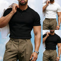 Men's Regular Length Short Sleeve Shirt Slim Fit Breathable Casual Top