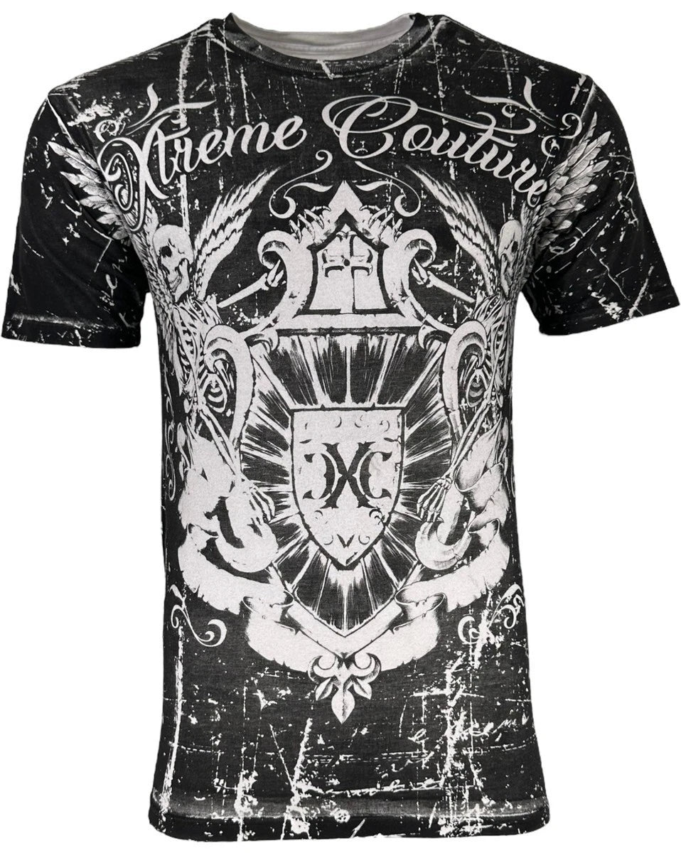 XTREME COUTURE by AFFLICTION Black PALLBEARER Short Sleeve Slim Fit T-shirt NWT