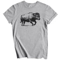 Roaming Bison Retro Buffalo Animal T-Shirt - Minimalist Buffalo Shirt for Men