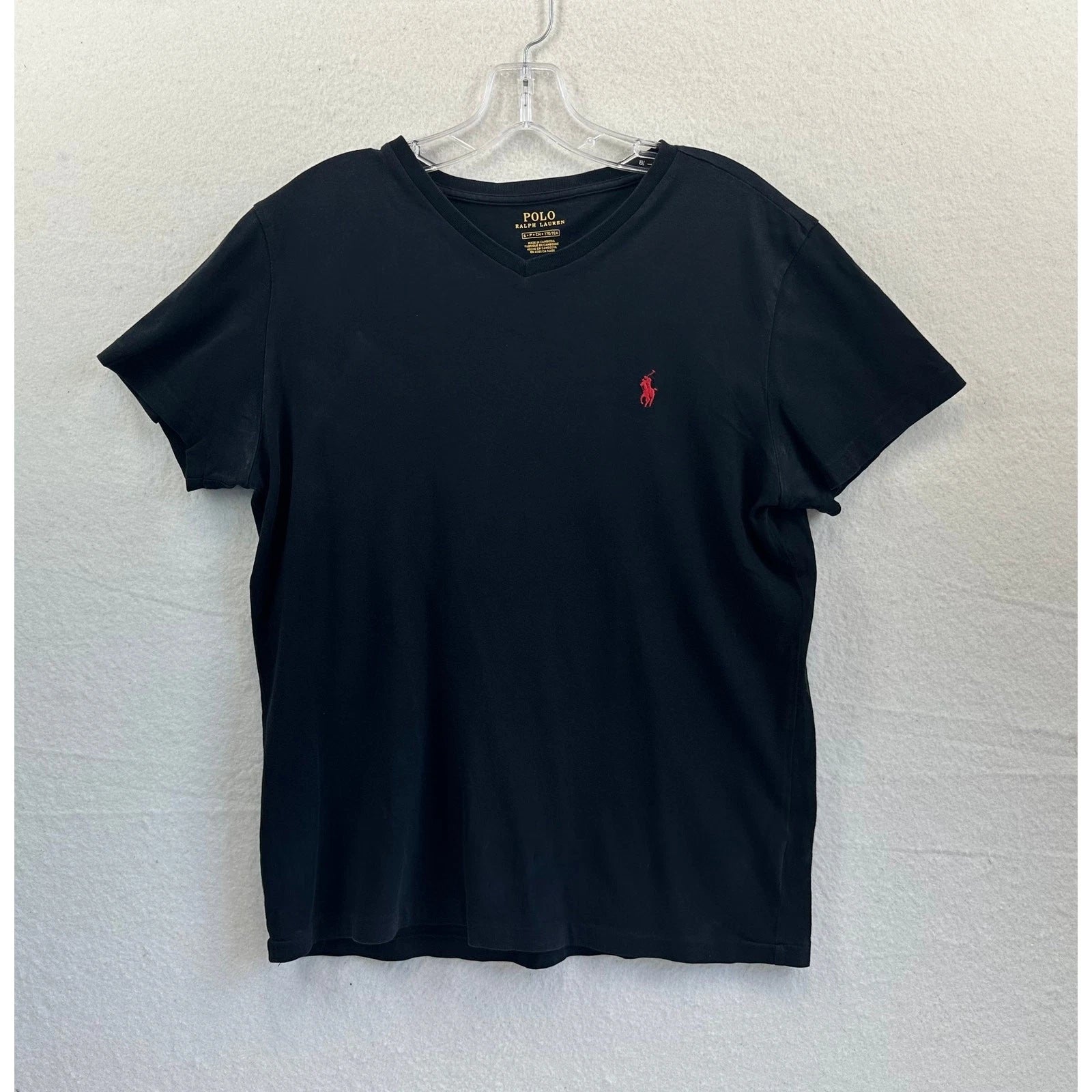 Polo Ralph Lauren V-neck T-Shirt Men's Black Size SM