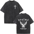 Faith Over Fear Christian T-Shirt Vintage Oversized Jesus Bible Verse Cotton Tee