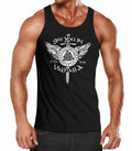 Mens Tank Top See You In Valhalla Sword Runes Odin Vikings Muscle Shirt