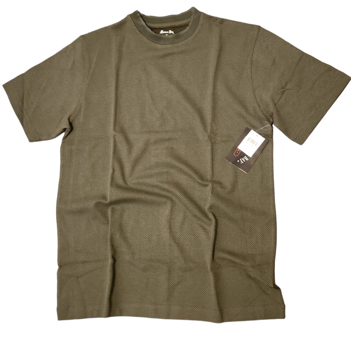 Men's T-Shirt-Crew Neck Thermal Marino Bay 65% Cotton, 35% Polyester,Nice Fabric
