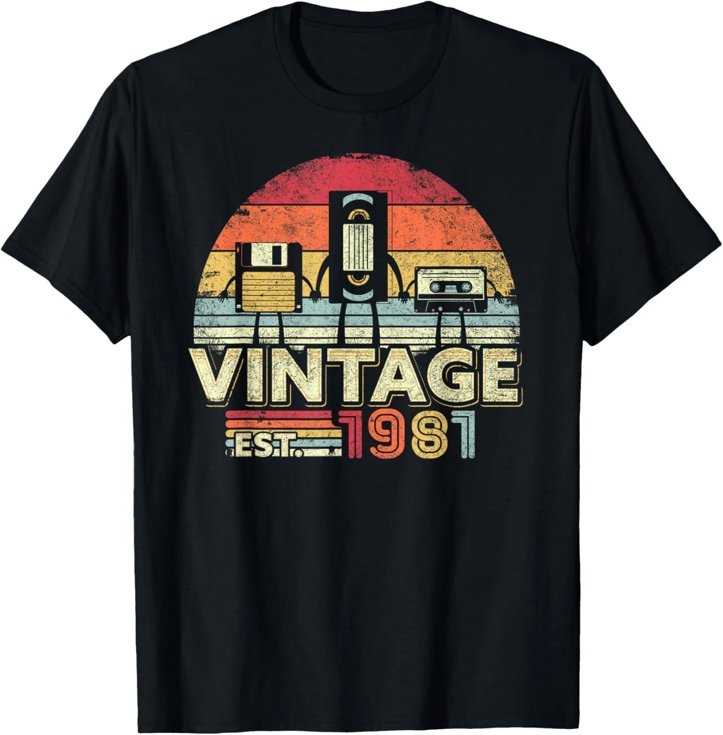 1981 Birthday Vintage T-Shirt Retro Vintage Tee Gift Unisex T-Shirt