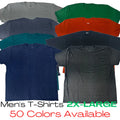MEN'S SHORT SLEEVE TEE BIG AND TALL 2XL  BLANK COTTON T SHIRTS HIGH QUALITY ✔️✔️