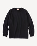 Loopwheel Long Sleeve Cotton T-Shirt Black White Oatmeal (18