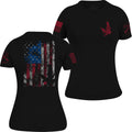 Grunt Style Women's Freedom Flag T-Shirt - Black