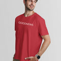GOODNEWS UnisexTshirt-Simple Minimal Printed One Liner