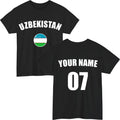 Personalised Uzbekistan Football T-Shirt Custom Name & Number Fan Unisex Tee Top