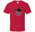 Jacksonville Sharks Arena Football League Team Fan Logo T Shirt